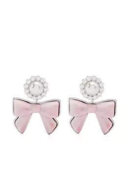 Серьги-бантики YVMIN, серебряный