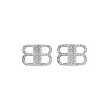 Серьги BB 2.0 BALENCIAGA, серебряный