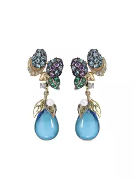 Серьги Blueberry из желтого золота с камнями Anabela Chan, золотой