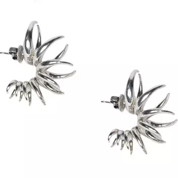 Серьги Bottega Veneta, серебристый