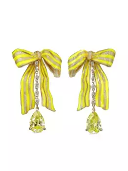 Серьги Bow из желтого золота с бриллиантами Anabela Chan, желтый