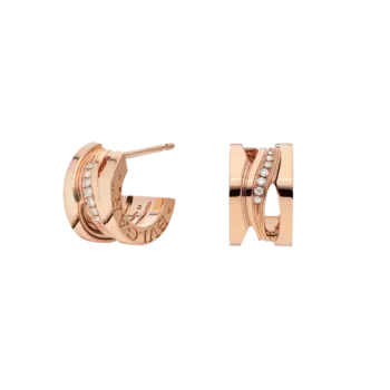 Серьги Bulgari B.zero1 из розового золота с бриллиантами