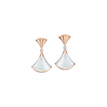 Серьги Bulgari Divas' dream из розового золота с перламутром и бриллиантами