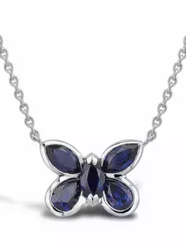 Серьги Butterfly из белого золота с сапфиром Pragnell, серебяный