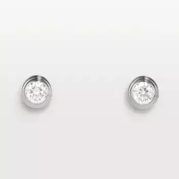 Серьги Cartier d'Amour Medium, белое золото/бриллианты