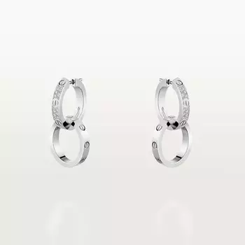 Серьги Cartier Love 30 Diamonds, белое золото / бриллианты