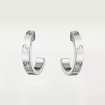 Серьги Cartier Love, белое золото