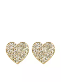 Серьги Caviar Heart из желтого золота с бриллиантами ALINKA, золотой