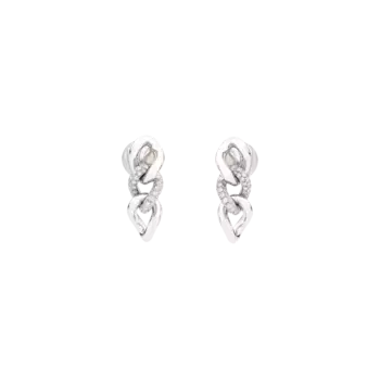 Серьги-Цепочки из белого золота с бриллиантами Pomellato