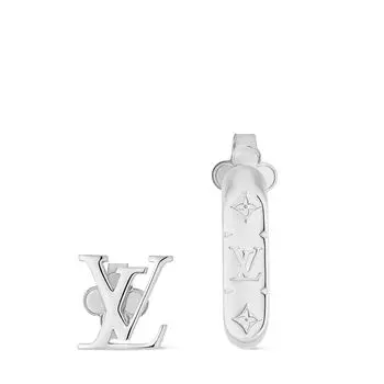Серьги-цепочки с монограммой Louis Vuitton, серебряный