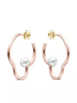 Серьги Chants из розового золота с жемчугом TASAKI, розовый