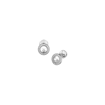 Серьги Chopard Happy diamonds icons из белого золота с бриллиантами