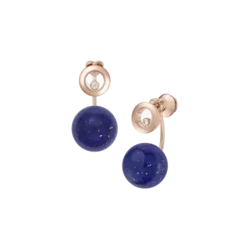 Серьги Chopard Happy Diamonds Planet - Серьги, розовое золото, бриллианты, лазурит