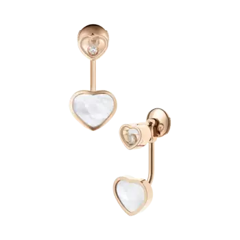 Серьги Chopard Happy Hearts - Серьги, розовое золото, бриллианты, перламутр