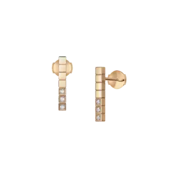 Серьги Chopard Ice Cube - Серьги, розовое золото, полуоправа из бриллиантов