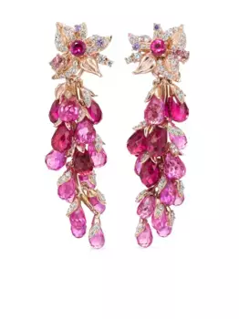 Серьги Coralbell из розового золота с камнями Anabela Chan, розовый