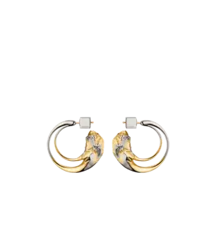 Серьги Croles Eroz Edition Duo palladium et dorure 24 carats