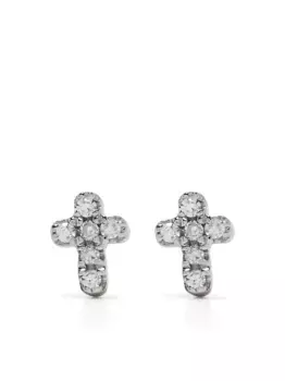 Серьги Cross из розового золота с бриллиантами Djula, розовый