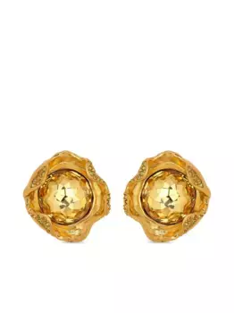 Серьги Crystal Nest Oscar de la Renta, золотой