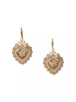 Серьги Devotion из желтого золота с бриллиантами DOLCE & GABBANA, золотой