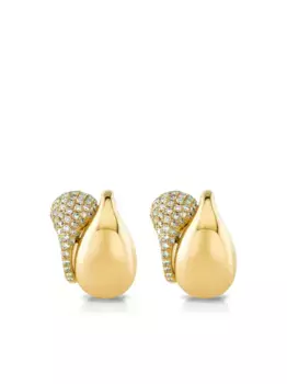 Серьги Double Drip из желтого золота с бриллиантами SHAY, золотой