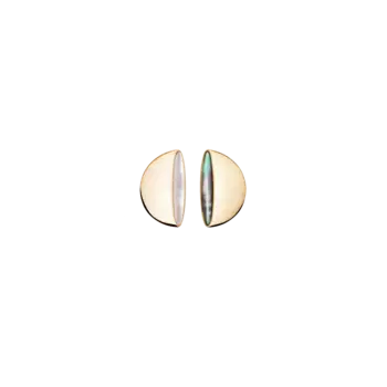 Серьги eclipse из розового золота 18 карат, белого перламутра, серого перламутра и горного хрусталя Vhernier