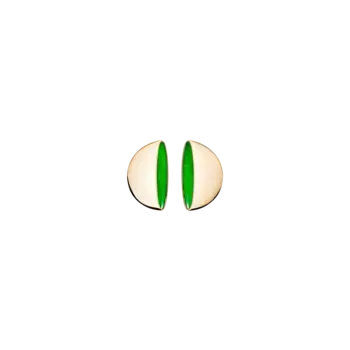 Серьги eclipse из розового золота, нефрита и горного хрусталя Vhernier