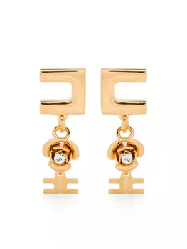 Серьги Elisabetta Franchi Micro с подвесками в форме розы, золотой