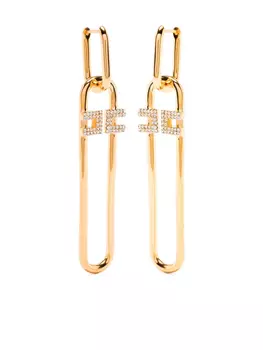 Серьги Elisabetta Franchi со стразами, золотой