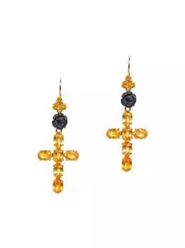 Серьги Family в форме крестов DOLCE & GABBANA, золотой