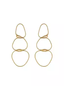 Серьги Fluid из желтого золота с бриллиантами Fernando Jorge, золотой