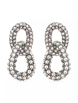 Серьги Funky Ring с кристаллами ISABEL MARANT, серебряный