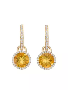 Серьги Grace из 18-каратного желтого золота с цитринами и бриллиантами Kiki McDonough, золотой