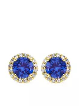 Серьги-гвоздики Ava из желтого золота с сапфирами VEYNOU, золотой