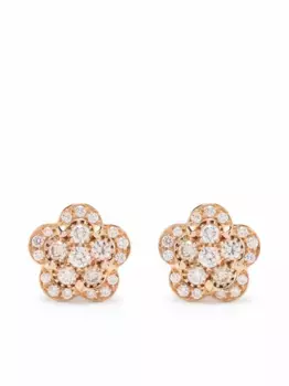 Серьги-гвоздики Figlia dei Fiori из розового золота с бриллиантами PASQUALE BRUNI, розовый
