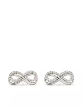 Серьги-гвоздики Hyperbola Swarovski, белый