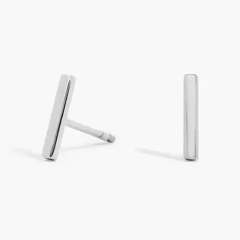 Серьги-гвоздики из 14-каратного белого золота (1,5 мм) Blue Nile