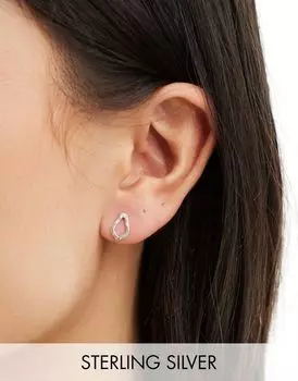 Серьги-гвоздики Kingsley Ryan из стерлингового серебра с бриллиантами