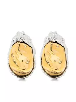 Серьги-гвоздики Oyster Vann Jewelry, серебряный