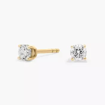 Серьги-гвоздики с бриллиантами из 14-каратного желтого золота (1/3 карата) Blue Nile