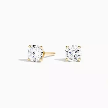 Серьги-Гвоздики с бриллиантами в форме когтя (1 карат) Brilliant Earth