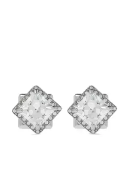 Серьги-гвоздики с кристаллами BALENCIAGA, серебяный