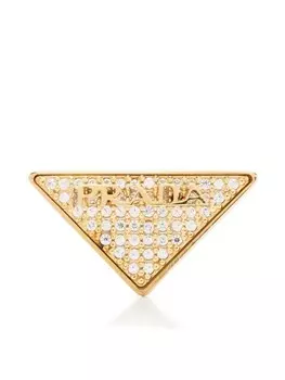 Серьги-гвоздики с кристаллами Prada, золотой