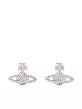 Серьги-гвоздики с логотипом Vivienne Westwood, серебряный