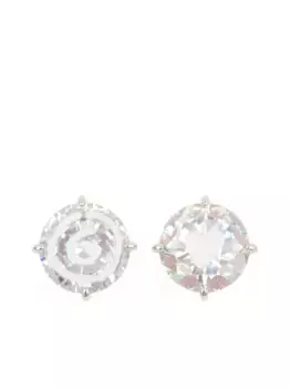 Серьги-гвоздики с узором MM6 Maison Margiela, серебяный