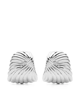 Серьги-гвоздики с волнистым узором Missoma, серебряный
