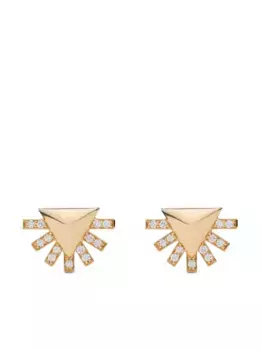 Серьги-гвоздики Sunburst из желтого золота с бриллиантами Harwell Godfrey, золотой