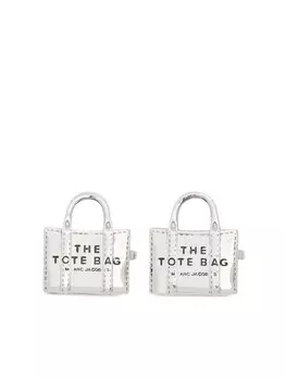 Серьги-гвоздики Tote Bag Marc Jacobs, серебряный