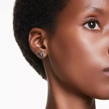 Серьги-Гвоздики в форме лебедя Swarovski