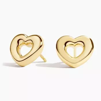 Серьги-Гвоздики в форме сердца Brilliant Earth